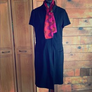 Black dress w/ Asian tones made in Italy by Lavia